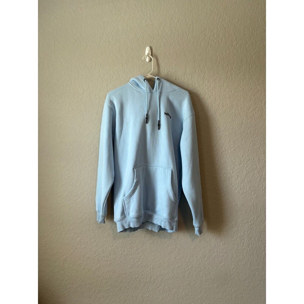Ninja pullover Hooded sweatshirt Size Medium (oversized) light blue unisex